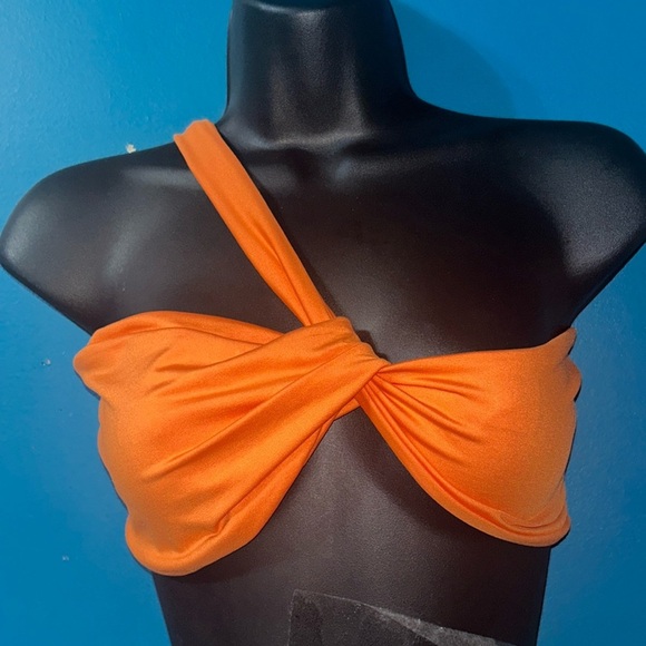 5 for $20 tops sale!!  Orange one shoulder crop top - Picture 1 of 3